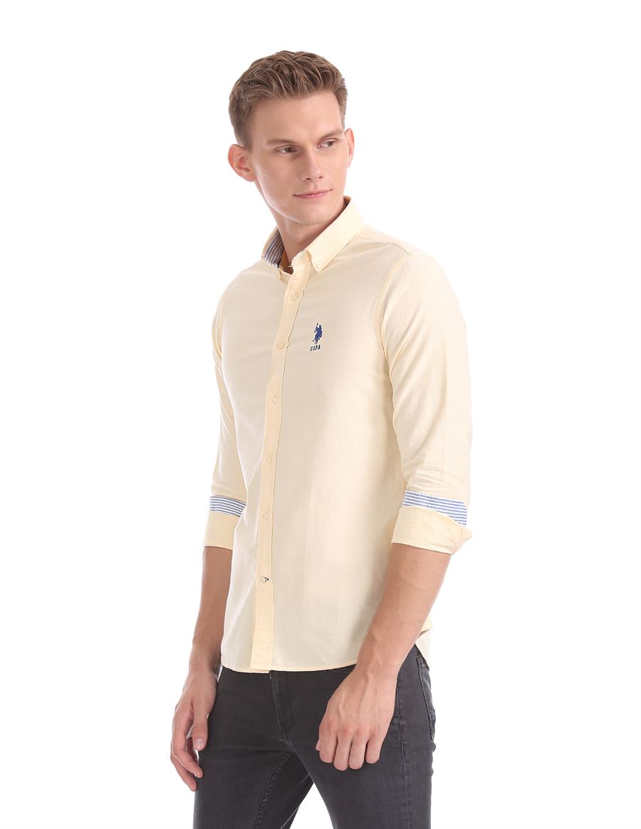 U.S. Polo Assn. Men Casual Wear Solid Shirt